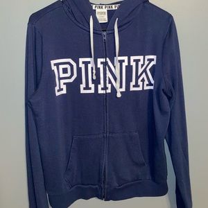 Victoria Secret Navy Blue Zip Up Sweater